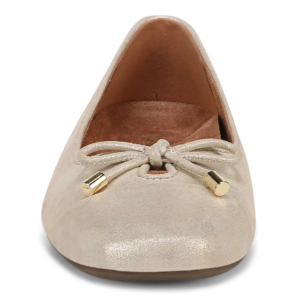 Klara Flat - Gold Leather