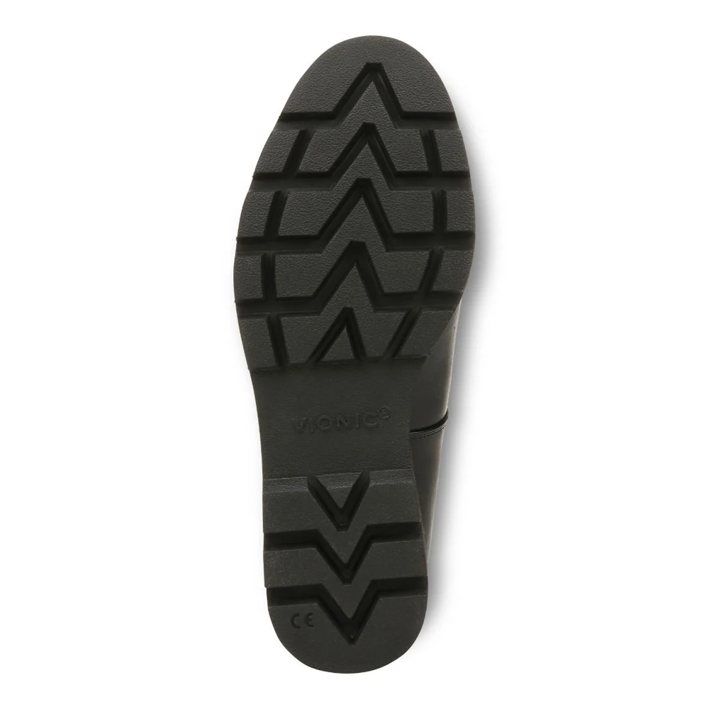 Willa Wedge - Black Leather