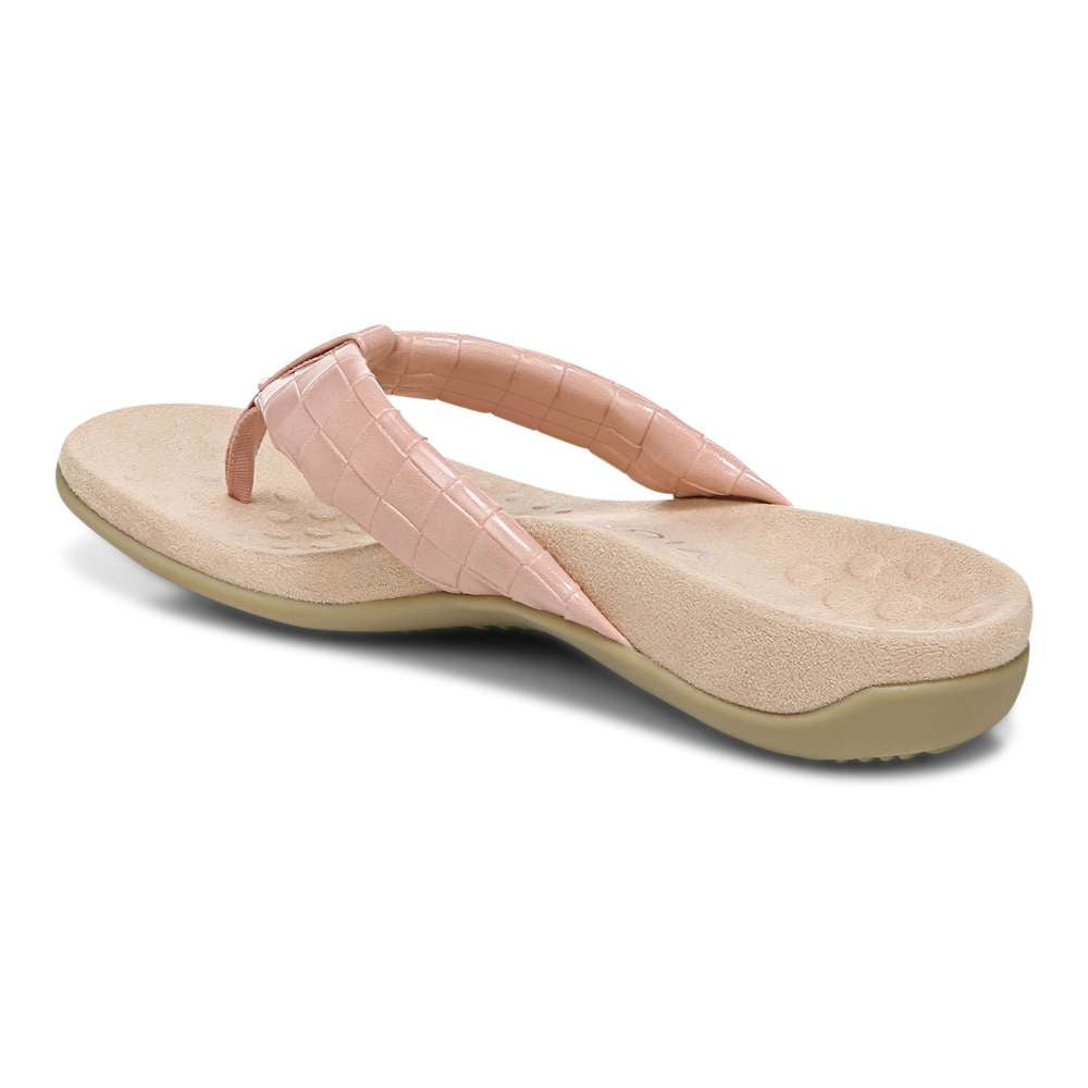 Layne Toe Post Sandal - Peach Woven