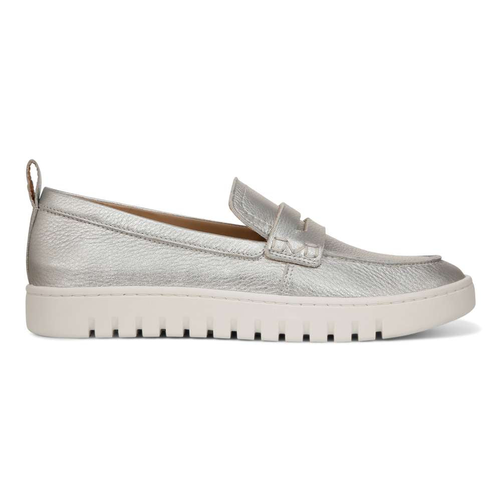 Uptown Loafer Silver Leather – Vionic Shoes
