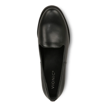 Willa Wedge - Black Leather