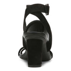Yasmin Heeled Sandal - Black Suede