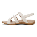 Amber Pearl Adjustable Sandal - Cream