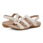 Amber Pearl Adjustable Sandal - Cream