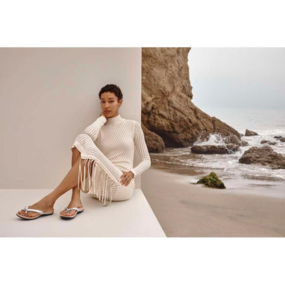Bella Toe Post Sandal - Aluminium