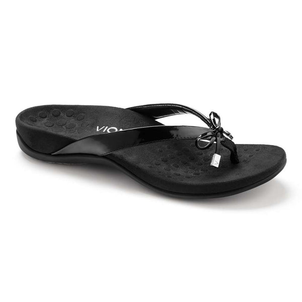 Vionic Bella toe post orthotic sandal in black