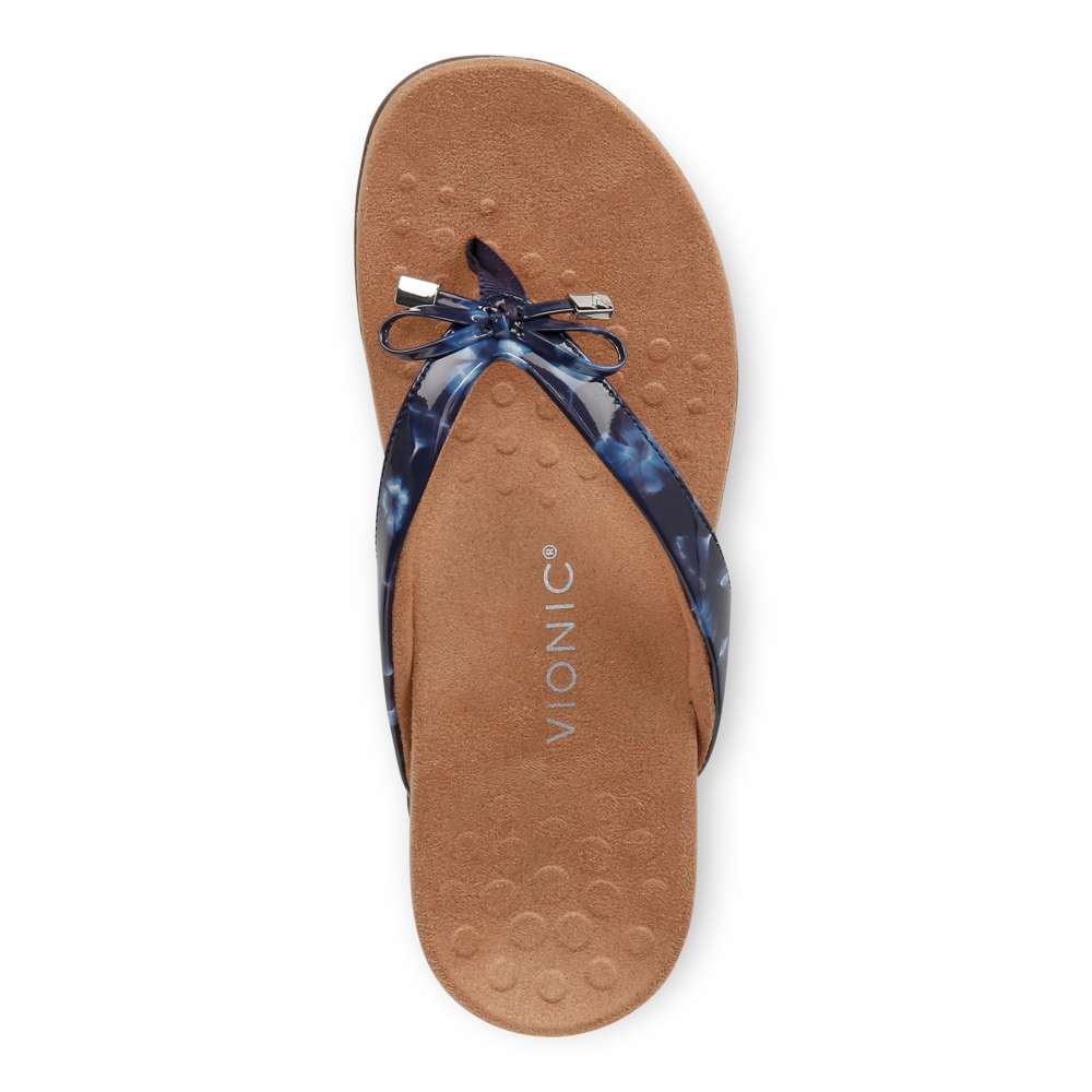 Bella Toe Post Sandal - Navy Poppy