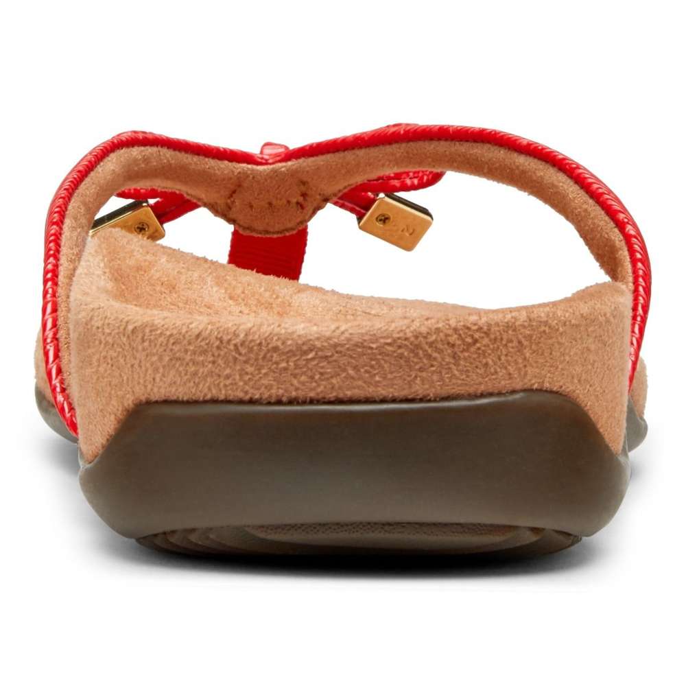 Bella Toe Post Sandal - Cherry Woven