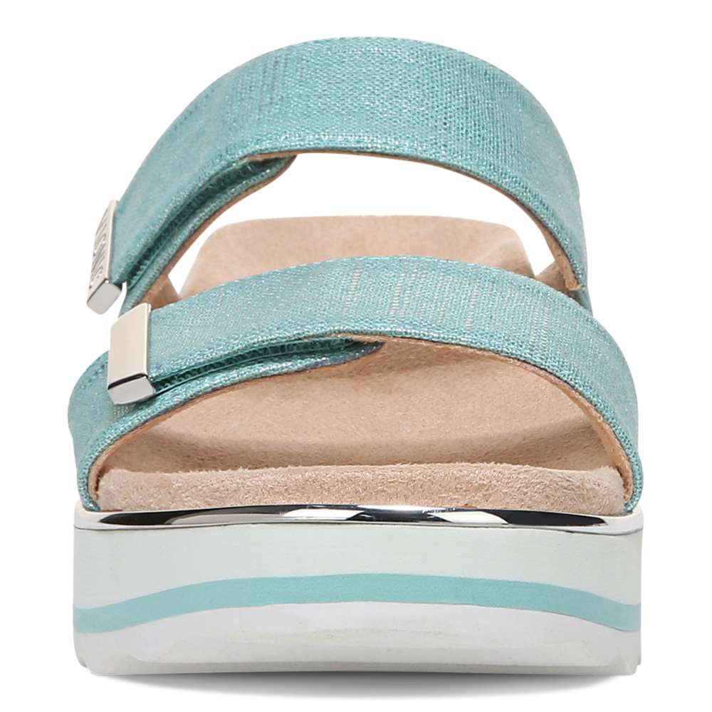 Brandie Flatform Slide - Aqua Metallic