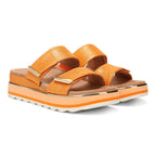 Brandie Flatform Slide Sandal - Marmalade Metallic