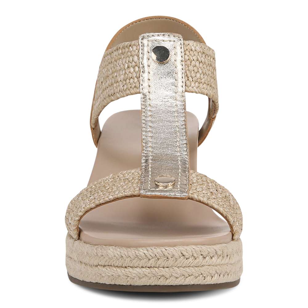Calera Wedge - Gold Leather