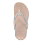 Dillon Shine Toe Post Sandal - Cream