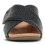 Leticia Wedge Sandal - Black Lizard