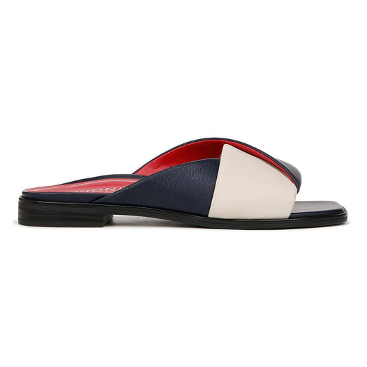 Miramar Slide Sandal - Navy/Cream