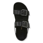 Reese Back Strap Sandal - Black Tumbled Leather