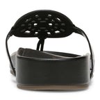 Solari Toe Post Sandal - Black Leather