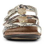 Amber Adjustable Sandal - Natural Snake