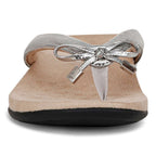 Bella Toe Post Sandal - Aluminium