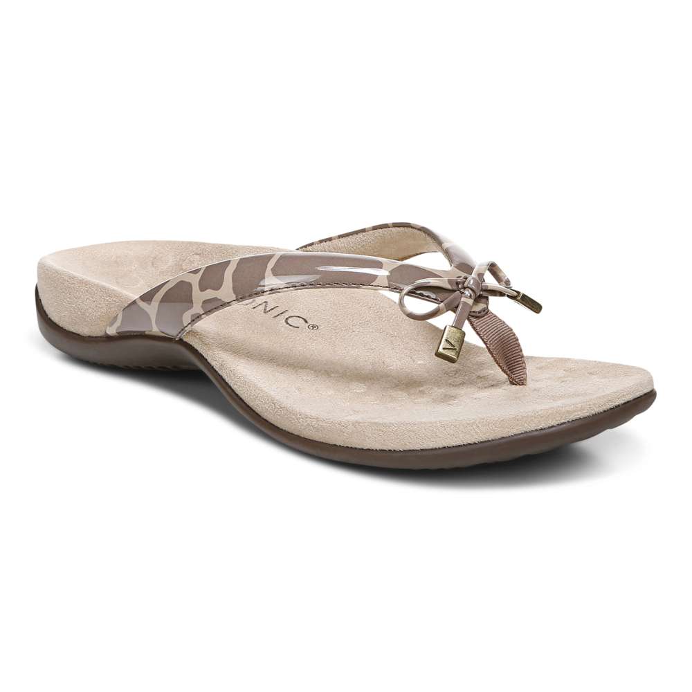 Bella Toe Post Sandal - Giraffe Brownie