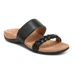 Jeanne Slide - Black Leather