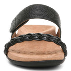Jeanne Slide - Black Leather