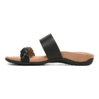 Jeanne Slide - Black Leather