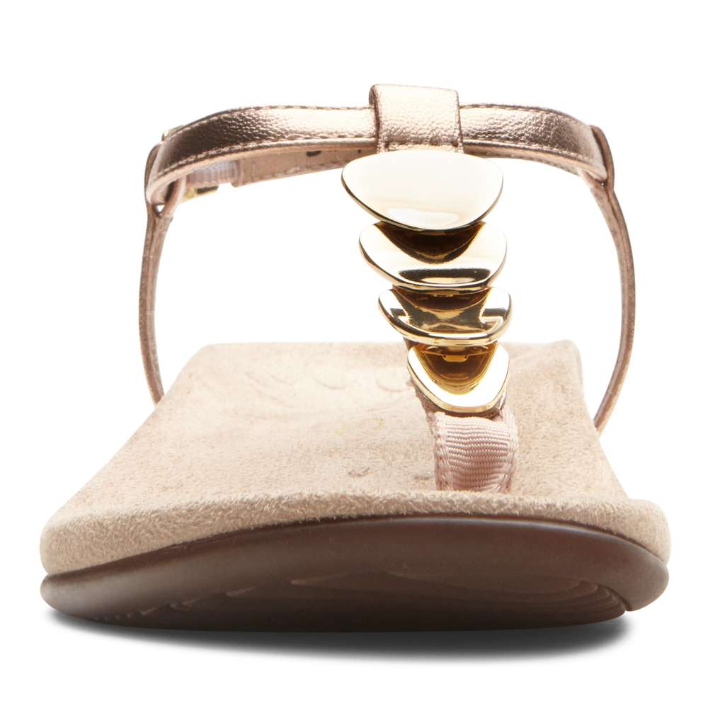 Miami T-Strap Sandal - Rose Gold