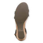 Orlanda Wedge Sandal - Black Pearl Snake
