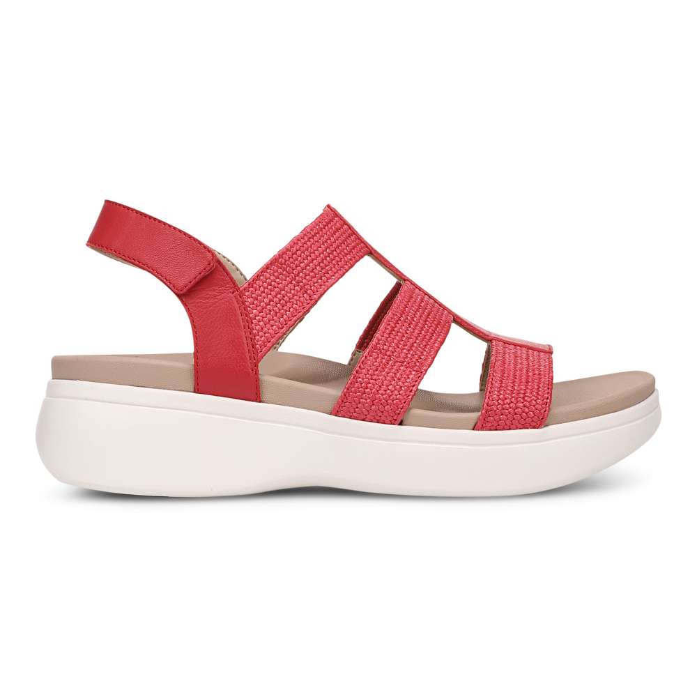 Sabrina Flatform Sandal - Varsity Red Leather