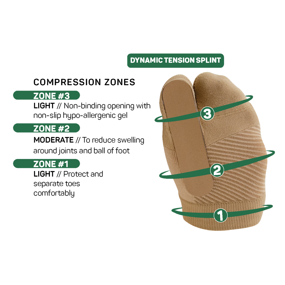 Left Turf Toe Bracing Sleeve (TT3) - Natural