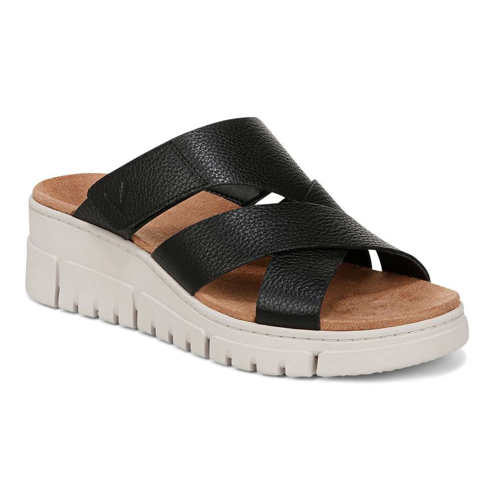 Uptown Sunset Wedge - Black Tumbled
