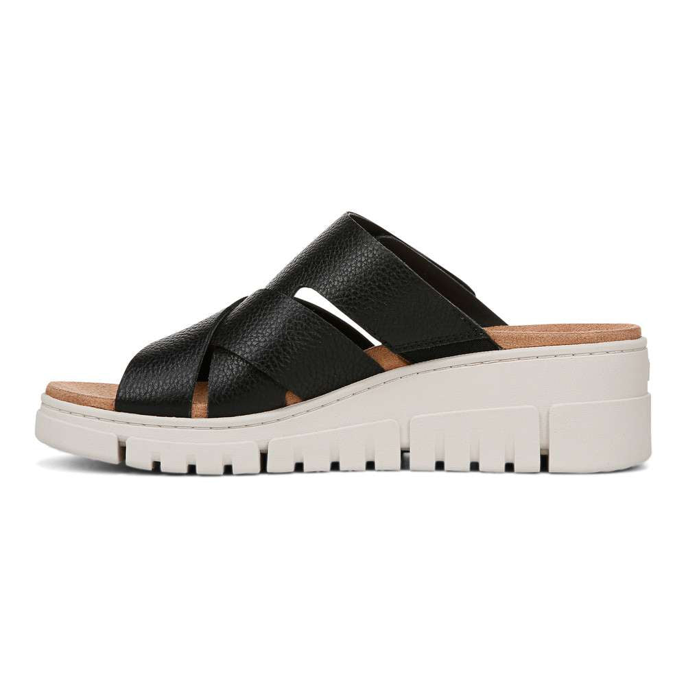 Uptown Sunset Wedge - Black Tumbled