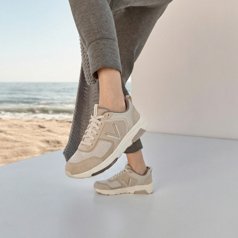 Walk Strider Knit Mesh Sneaker - Beige