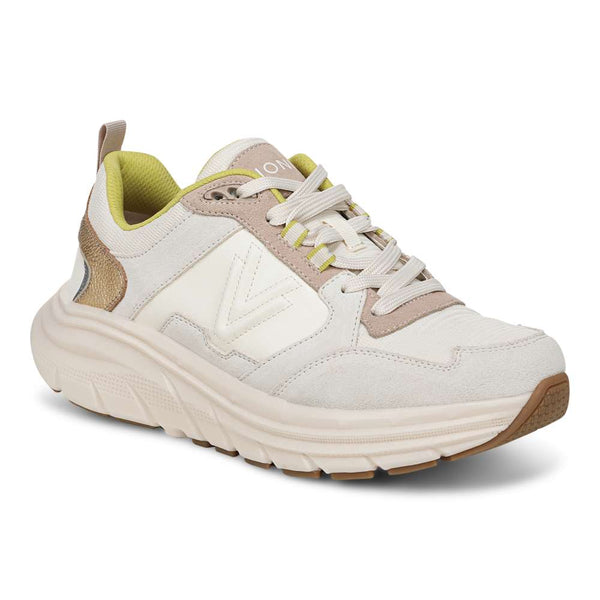Vionic Walk Max Skyline mesh walking sneaker in ivory gold