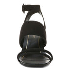 Yasmin Heeled Sandal - Black Suede